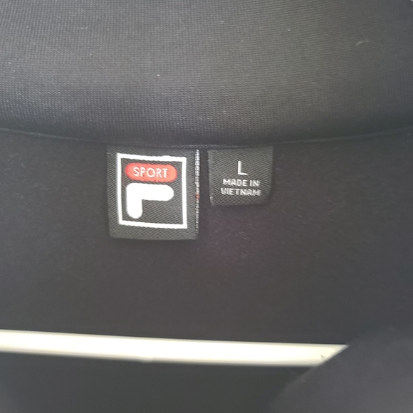 FILA Sport Womens Track Jacket Gray Heathered Zip Stretch Pockets Thumbholes L - Picture 6 of 8